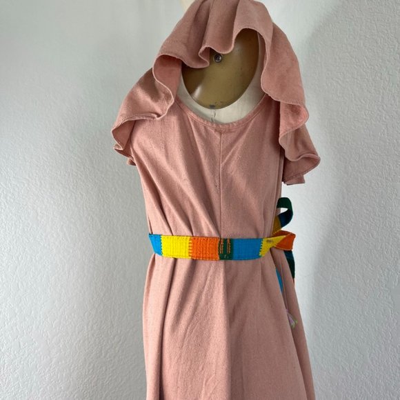 MX VTG Textile Woven Color Block Tie Belt - Picture 4 of 5